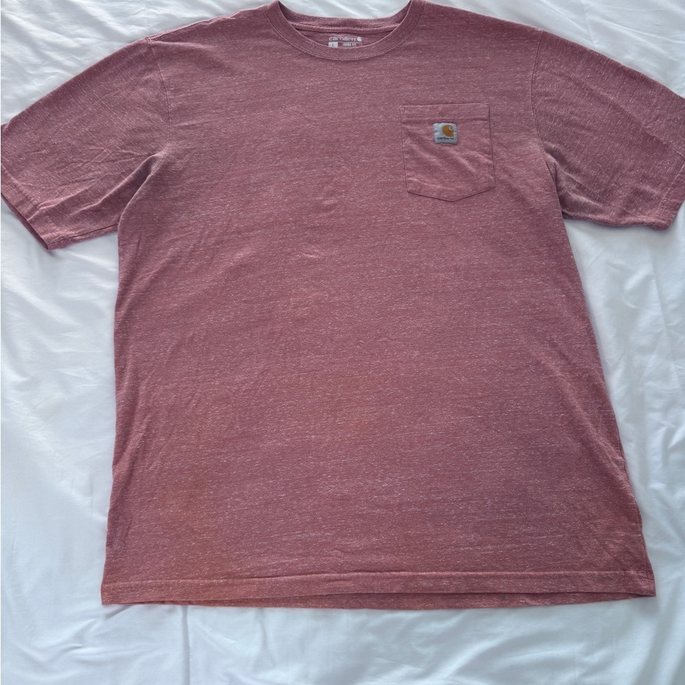 Carhartt Men's Short Sleeve Pocket Tee in Heathered Red